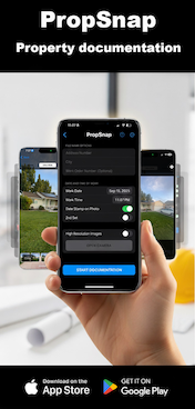 PropSnap App Interface showing property documentation features